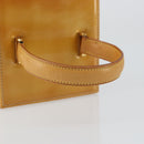 LOUIS VUITTON Monogram Vernis Bleecker Cosmetic Pouch Beige M91002 Auth ep11427-7