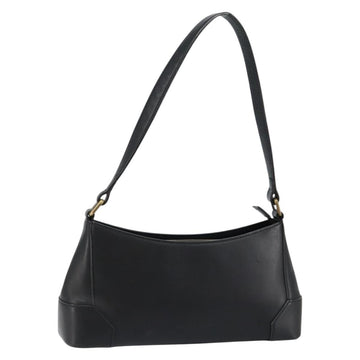BURBERRY Shoulder Bag Leather Black Gold Auth ep11428