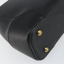 BURBERRY Shoulder Bag Leather Black Gold Auth ep11428-14