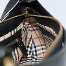 BURBERRY Shoulder Bag Leather Black Gold Auth ep11428-18