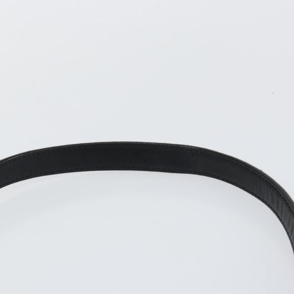 BURBERRY Shoulder Bag Leather Black Gold Auth ep11428