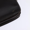 GUCCI Web Sherry Line Shoulder Bag Leather Dark Brown Gold Red Auth ep11429-16