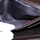 GUCCI Web Sherry Line Shoulder Bag Leather Dark Brown Gold Red Auth ep11429-12