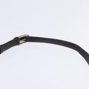 GUCCI Web Sherry Line Shoulder Bag Leather Dark Brown Gold Red Auth ep11429-8