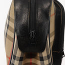 Burberrys Nova Check Hand Bag Canvas Beige Auth ep11431-10