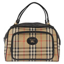 Burberrys Nova Check Hand Bag Canvas Beige Auth ep11431-13