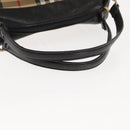 Burberrys Nova Check Hand Bag Canvas Beige Auth ep11431-7