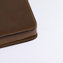 GUCCI Shoulder Bag Leather Gold Brown Auth ep11437-16