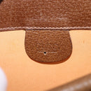 GUCCI Shoulder Bag Leather Gold Brown Auth ep11437-17