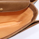 GUCCI Shoulder Bag Leather Gold Brown Auth ep11437-18