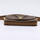 GUCCI Shoulder Bag Leather Gold Brown Auth ep11437-5