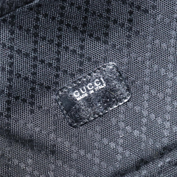 GUCCI Bamboo Vanity Hand Bag Nylon Black 032 1956 0150 Auth ep11439