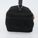 GUCCI Bamboo Vanity Hand Bag Nylon Black 032 1956 0150 Auth ep11439-4