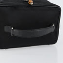 GUCCI Bamboo Vanity Hand Bag Nylon Black 032 1956 0150 Auth ep11439-7