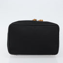 GUCCI Bamboo Vanity Hand Bag Nylon Black 032 1956 0150 Auth ep11439-5