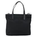 FENDI Hand Bag Nylon 2way Black Silver Auth ep11442-2