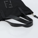 FENDI Hand Bag Nylon 2way Black Silver Auth ep11442-7