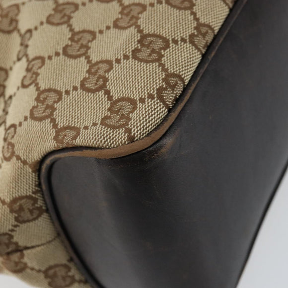 GUCCI GG Canvas Shoulder Bag Beige Gold 109143 Auth ep11443