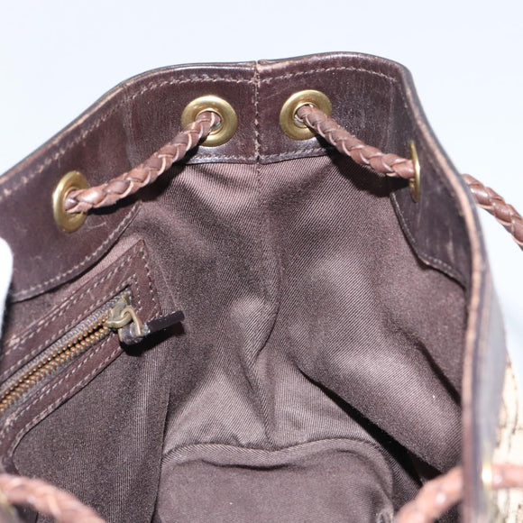 GUCCI GG Canvas Shoulder Bag Beige Gold 109143 Auth ep11443