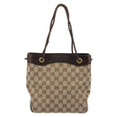 GUCCI GG Canvas Shoulder Bag Beige Gold 109143 Auth ep11443-2