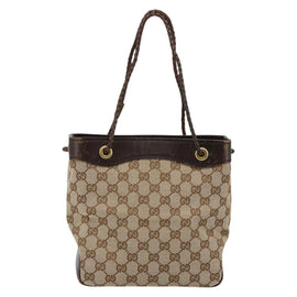 GUCCI GG Canvas Shoulder Bag Beige Gold 109143 Auth ep11443 - 0