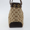 GUCCI GG Canvas Shoulder Bag Beige Gold 109143 Auth ep11443-4