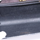 GUCCI Shoulder Bag Enamel Black Gold Auth ep11444-10