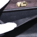 GUCCI Shoulder Bag Enamel Black Gold Auth ep11444-11