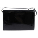 GUCCI Shoulder Bag Enamel Black Gold Auth ep11444-2