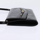 GUCCI Shoulder Bag Enamel Black Gold Auth ep11444-3