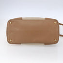 PRADA Tote Bag Canvas 2way Beige Gold Auth ep11445-5
