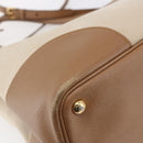 PRADA Tote Bag Canvas 2way Beige Gold Auth ep11445-10