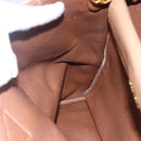 PRADA Tote Bag Canvas 2way Beige Gold Auth ep11445-22