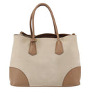 PRADA Tote Bag Canvas 2way Beige Gold Auth ep11445-2