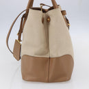 PRADA Tote Bag Canvas 2way Beige Gold Auth ep11445-4