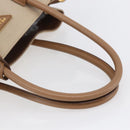 PRADA Tote Bag Canvas 2way Beige Gold Auth ep11445-7