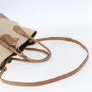 PRADA Tote Bag Canvas 2way Beige Gold Auth ep11445-9
