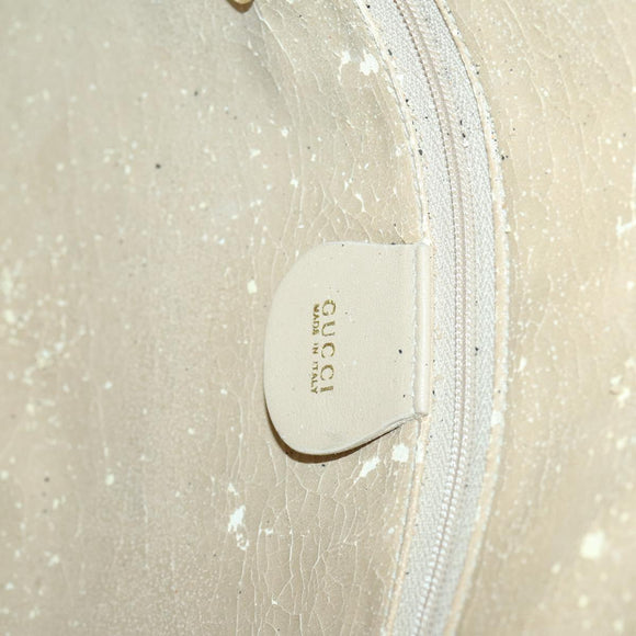 GUCCI Bamboo Hand Bag Leather 2way Beige Gold 001 1638 Auth ep11454