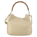 GUCCI Bamboo Hand Bag Leather 2way Beige Gold 001 1638 Auth ep11454-13