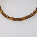 GUCCI Bamboo Hand Bag Leather 2way Beige Gold 001 1638 Auth ep11454-8