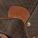 CELINE Macadam Canvas Hand Bag PVC Leather Brown Gold Auth ep11458-14