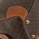 CELINE Macadam Canvas Hand Bag PVC Leather Brown Gold Auth ep11458-16