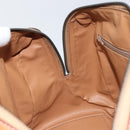 CELINE Macadam Canvas Hand Bag PVC Leather Brown Gold Auth ep11458-19