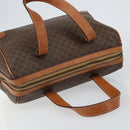 CELINE Macadam Canvas Hand Bag PVC Leather Brown Gold Auth ep11458-6