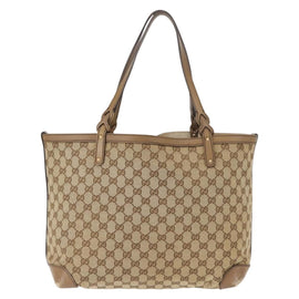 GUCCI GG Canvas Tote Bag Beige Gold 247209 Auth ep11467 - 0