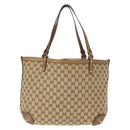 GUCCI GG Canvas Tote Bag Beige Gold 247209 Auth ep11467-3