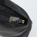 FENDI Hand Bag Nylon Black Gold Auth ep11468-10
