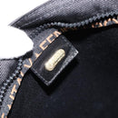 FENDI Hand Bag Nylon Black Gold Auth ep11468-17