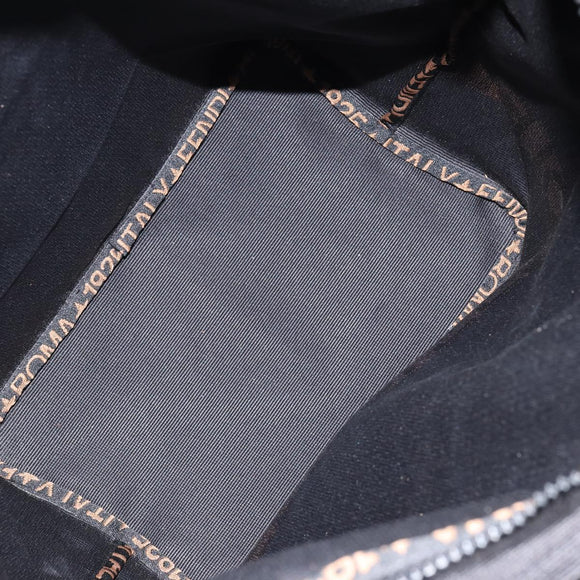 FENDI Hand Bag Nylon Black Gold Auth ep11468
