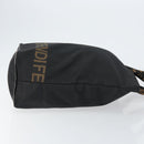 FENDI Hand Bag Nylon Black Gold Auth ep11468-3